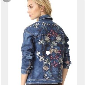 Joe’s Jeans Bella Embroidered Jean Jacket Size M